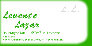 levente lazar business card